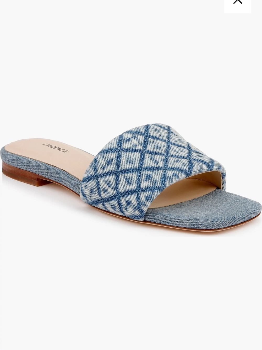 L’agence Aloise denim slides
